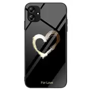 For Samsung Galaxy A04e 4g/m04 4g/f04 4g Tempered Glass+pc+tpu Phone Case Pattern Printing Cover