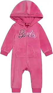 [Barbie] Logo Velour Matching Family Zip Up Hoodie and Joggers Set Girls' track suit