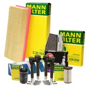 Mann Filters Bosch 4 Coil NGK 4 RutheniumHX Spark Plug TuneUp Kit For Audi Turbo (for: Audi)