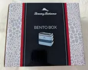 Tommy Bahama Bento Box 3 Layer Partition Storage Meal Prep Lunch Travel Blue