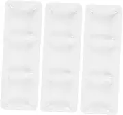 PHENOFICE 4Pcs Ceramic Divided Sauce Dish Sauce Container for Dipping Oils Condiments and Snacks for Home Kitchen Parties and Bbqs