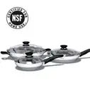 6-Piece Non-Stick Fry Pan Set with Tempered Glass Lids