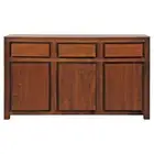 TANAKA SOLID MAHOGANY SIDEBOARD BUFFET 3 DRAWER/ 3 DOORS MAHOGANY COLOUR
