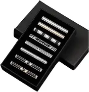 [KUHBDIE] Men's Business Tie Clip Set Enamel Gold Silver Tie Clip