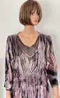 One World Plus Size 1X Tunic Ombre Velvet Nohekian Beaded Designer