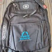 OGIO Black/White Excelsior Carry-On/Laptop Backpack STOUGHTON TRUCKING (NEW)