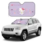 三麗鷗 SANRIO CHARMMY KITTY 擋風玻璃遮陽罩汽車可折疊紫外線反射器汽車前窗遮陽板遮陽罩,保持車輛涼爽