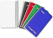 Mead Small Spiral Notebooks,Lined College Ruled Paper,Pocket Notebook,Memo Pads for Home Office Accessories,Home School Mini Note Pads,60 Sheets,5"" x 3"",Assorted Colors,8 Pack (73605),1-pack (8)