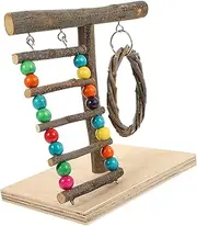 DRESSOOS Parrot Perch Stand Natural Bird Training Supplies for Enhanced Activity Space Balance Coordination for Parrots Parakeets Cockatiels