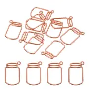 30Pcs Bottle Shape Alloy Open Back Bezel Pendants Resin Frame Light Gold