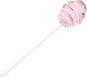 VERDANVERSE Honey Stirring Rod Transparent Glass Honey Dipper for Fruits Jam and Syrups Pink Color Easy to Use and Clean for Kitchen and Parties