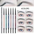 Waterproof Liner Eyebrow PENCIL & BRUSH - Micro Brow Definition Shaper Makeup