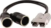 50A Anderson to 15A Double Cigarette Lighter Sockets Adaptor 12V Caravan Camping