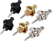 OFFIGAM 6 Pack Gold Guitar Strap Locks Guitar Strap Locks for Bass Electric Guitars Simple Installation Metal Guitar Accessories