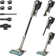 [Prisvacs] Cordless Vacuum Cleaner, 25Kpa Powerful Suction Ultralight Stick Vacuum with Tangle-Resistant Floor Brush, 2500mAh Fast-Charging Battery for Pet Hair Floor Carpet Stair, 4 Hepa