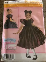 SIMPLICITY #4901 - GIRLS "DAISY KINGDOM" SPECIAL OCCASION DRESS PATTERN 3-6 FF