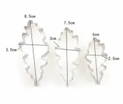 3pcs Leaf Stainless Steel Cutting Polymer Clay Jewellery Earring Cutter Leaves