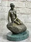 Bronze Sculpture Art Deco Sexy Exotic Nude Female Statue