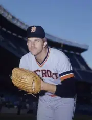 Milt Wilcox Detroit Tigers against the New York Yankees at the Yan- Old Photo