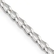22 Inch Sterling Silver 2.8mm Open Elongated Link Chain