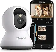 blurams Pet Camera 2K, 360° Indoor Security Camera, Dog Camera with Phone App, PTZ Cameras for Home Security Indoor, 5GHz&2.4GHz Dual-Band, 2-Way Talk, Motion Tracking, Color/IR Night Vision, Cloud&SD