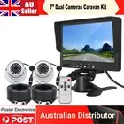 7" Monitor Caravan 2 Camera 4PIN Rear View System Reversing CCD Reverse Camera
