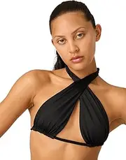 [Modibodi] Swimwear - Black Bikini Top for Women - Adjustable Elongated Triangle Design