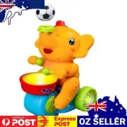 Elephant Drummer Toy Educational Musical Walking Elephant Toy for Kids Toddlers