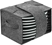 XoeLLe Plate Holder Motorhome, Plate Organiser, Holds 8 Plates Motorhome Gadgets, Felt Tableware Organiser, Organiser Motorhome, for Camping, Motorhomes, Boats, Caravans, Kitchen Cabinets