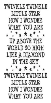 Primitive STENCIL*Twinkle Little Star*for Signs Baby Kids Bedroom Large 12"x 24"