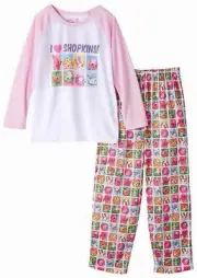 Shopkin's Pajamas - Top w/ Stampede Print Pant Set (L 10-12) Big Girls' $35 NWT