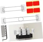 2 Pcs Rv Bathroom Guardrail Rv Bathroom Storage Shelves Under The Sink Organizer Pantry Organiser Shower Adhesive Holder Stand Rv Shower Dispensers Para Stainless Steel 304 Silver