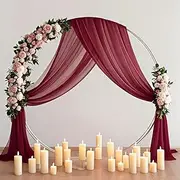 Rose Wedding Arch Draping Fabric, 1 Panel 29" x 20 FT Ceremony Arch Backdrop for Outdoor Party Decoration, Elegant Wedding Decoration