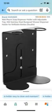 Single Wall mount soap dispenser holder with adjustable tray