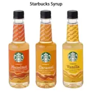 375ml Starbucks Flavored Syrup Caramel Hazelnut Vanilla Mix Drinks Enhance Taste