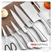 Dessini ITALY 8 in 1 Knife Block Set Stainless Steel - Express Shipping by DHL