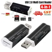 2x All in One Aluminium USB Multi Card Reader SD SDHC SDXC Micro SD Memory Stick