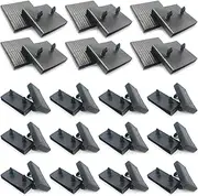 12pcs Bed Slat Centre Caps Holders, 24pcs Side Slat Bracket Cover (63mmx9mm Inside),Replacement Plastic Bed Slat Holders Kits Bundles,for single and double beds，Connector Accessories (Black)