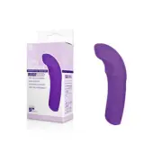 Cozy Pointer Purple Liquid Silicone USB Rechargeable Curved Mini Vibrator 12.7 c
