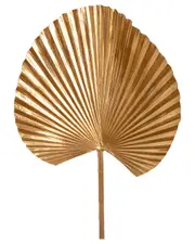 Nearly Natural Set of Three 40in Artificial Golden Ruffled Fan Palm Stems