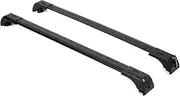 Skybar V2 Roof Racks for Hyundai ix35 with Flush Rails (2010 to 2015) Black/Silver (Black)
