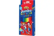 Texta Colouring Pencils Jumbo 12 Pack Plus Sharpener
