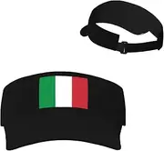 [Generic] Flag of Italy Sun Visor Hats Italian Sunscreen Visor Cap for Sport Beach Tennis Golf Running Hiking