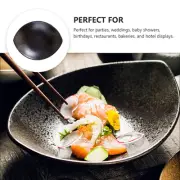 Black Appetizer Plates Portion Control Olive Steak Practical Tray