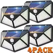1/2/4Pcs 100 LED Solar Wall Lights Solar Lamp Motion Sensor Solar Street Light