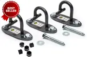 3 Mini H1 Units & Workout Mount Anchors -Mounting Hooks for Bands, Straps, Ropes