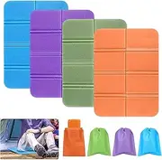 Folding Foam Sit Mat, 4 PCS Mat Hiking with 4 Color Storage Bags, Folding Foam Sit Mat Foldable Outdoor Seat Seat Pad for Outdoor Camping Park Picnic Hiking