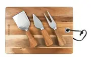 Rectangular Cheese/Serving Board With 3 Cheese Knives