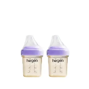 【hegen】金色奇蹟PPSU多功能方圓型寬口奶瓶 150ml - 漾紫(雙瓶組)