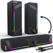 Computer Speakers PC SoundBar Gaming Speakers for PC Computer Laptop Desktop ...